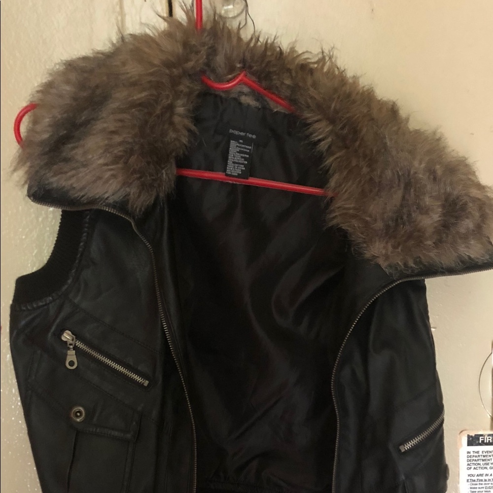 This fox fur vest